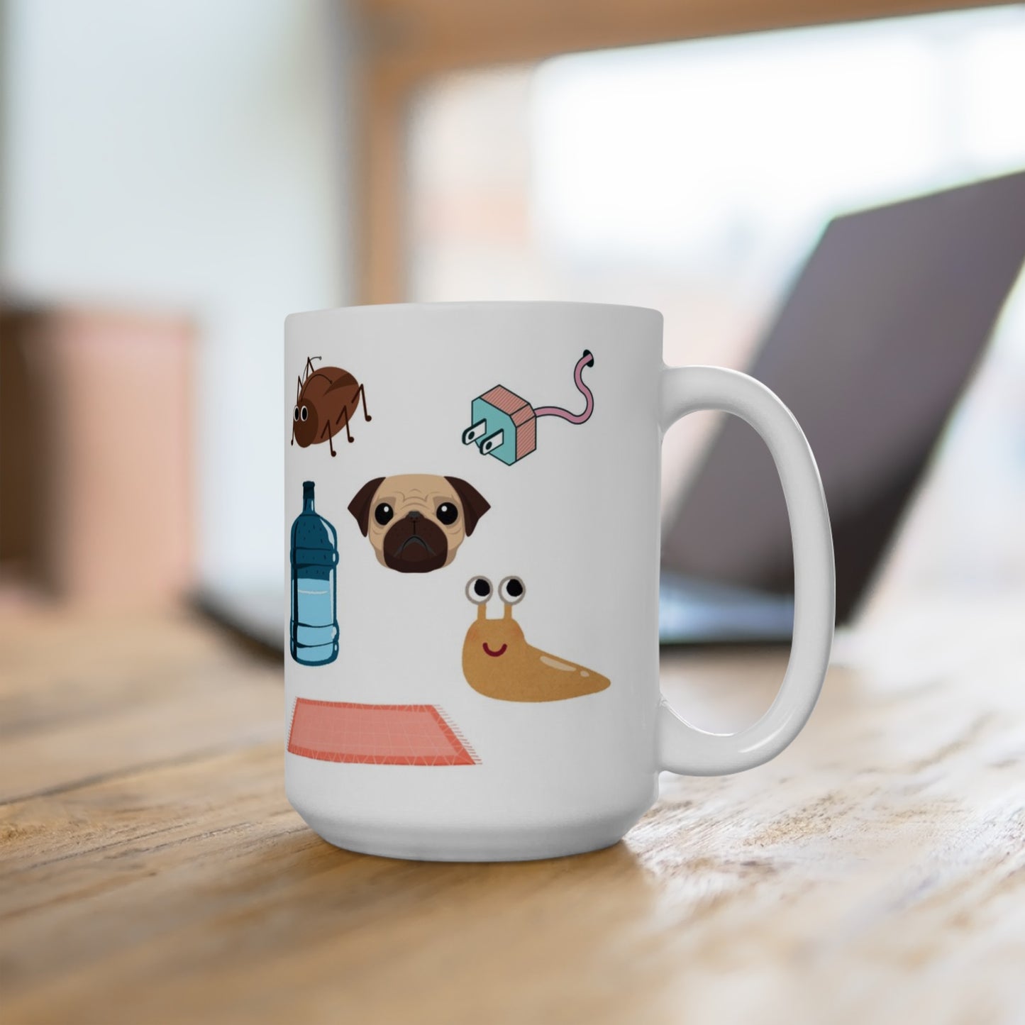 The Pug Bug Jug Plug Rug Slug Mug - Ceramic Mug 15oz