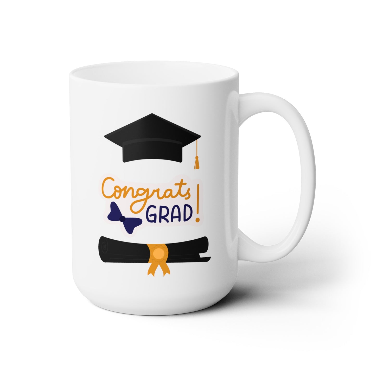 Congrats Graduate! (Black) - Ceramic Mug 15oz