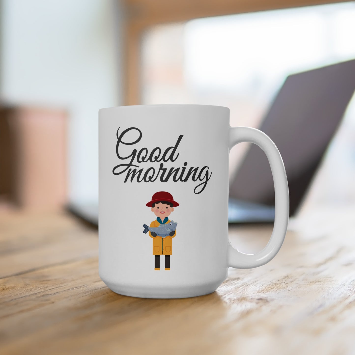 Good Morning... Young Fisherman - Ceramic Mug 15oz