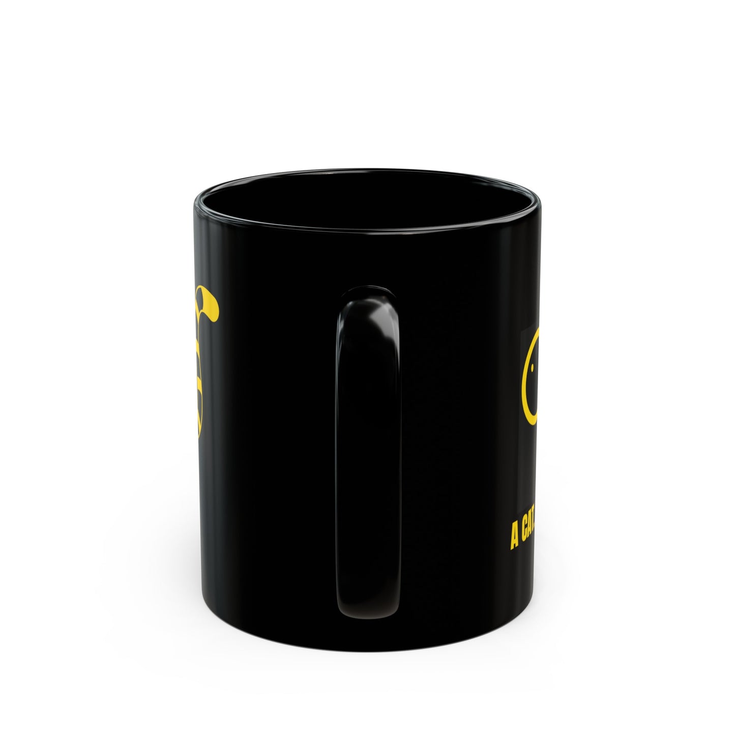A Cat. A Tail. - Black Mug 11oz