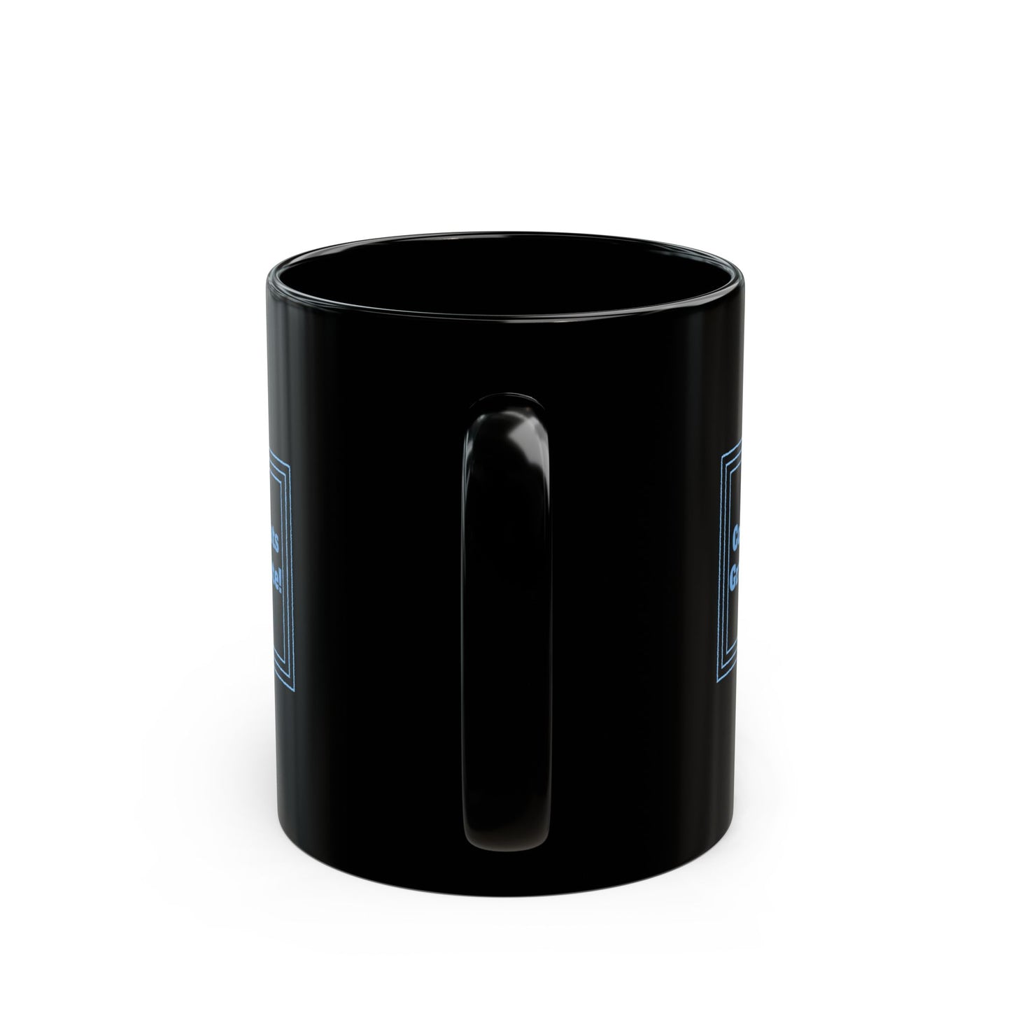 Congrats Graduate! (Lt blue) - Black Mug 11oz