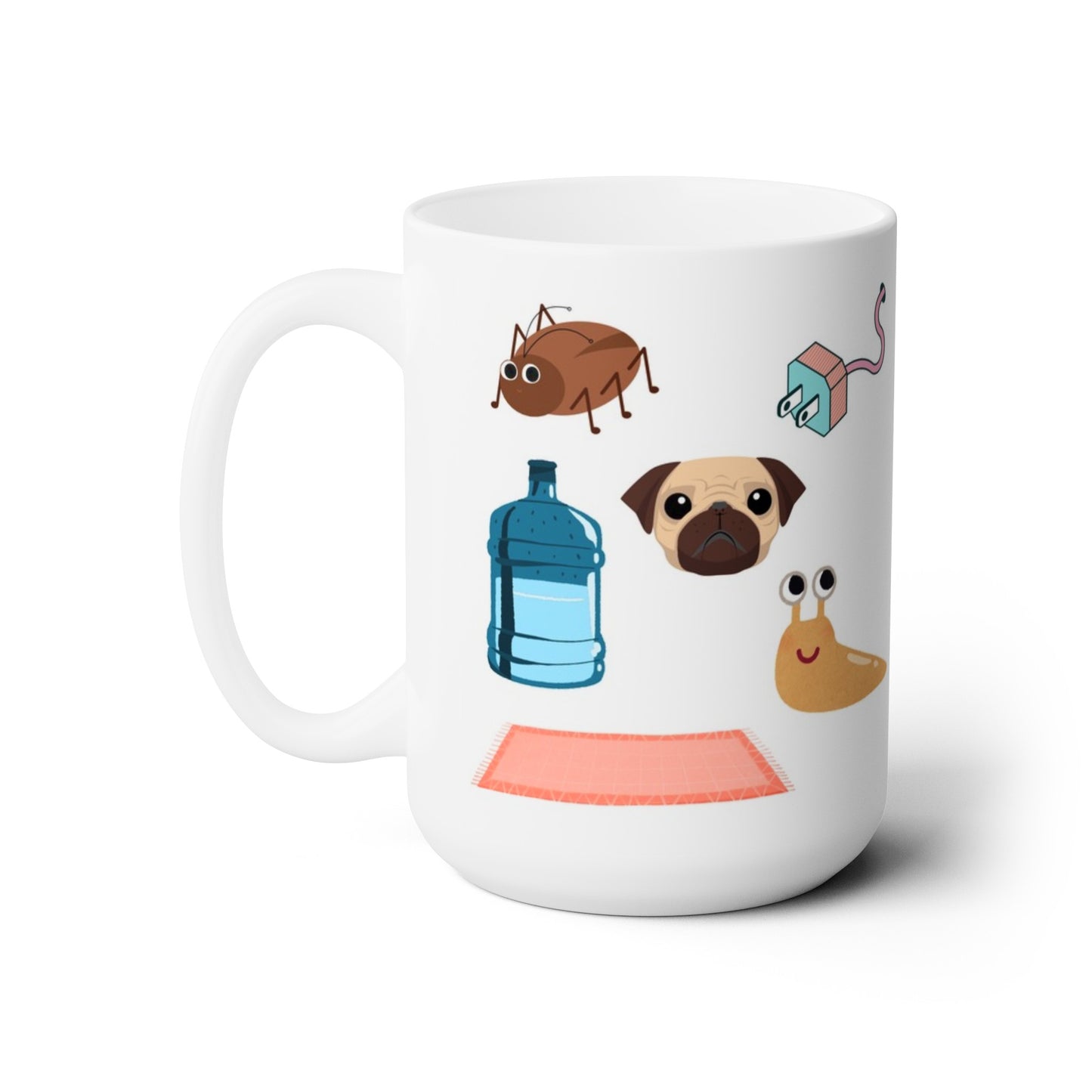 The Pug Bug Jug Plug Rug Slug Mug - Ceramic Mug 15oz
