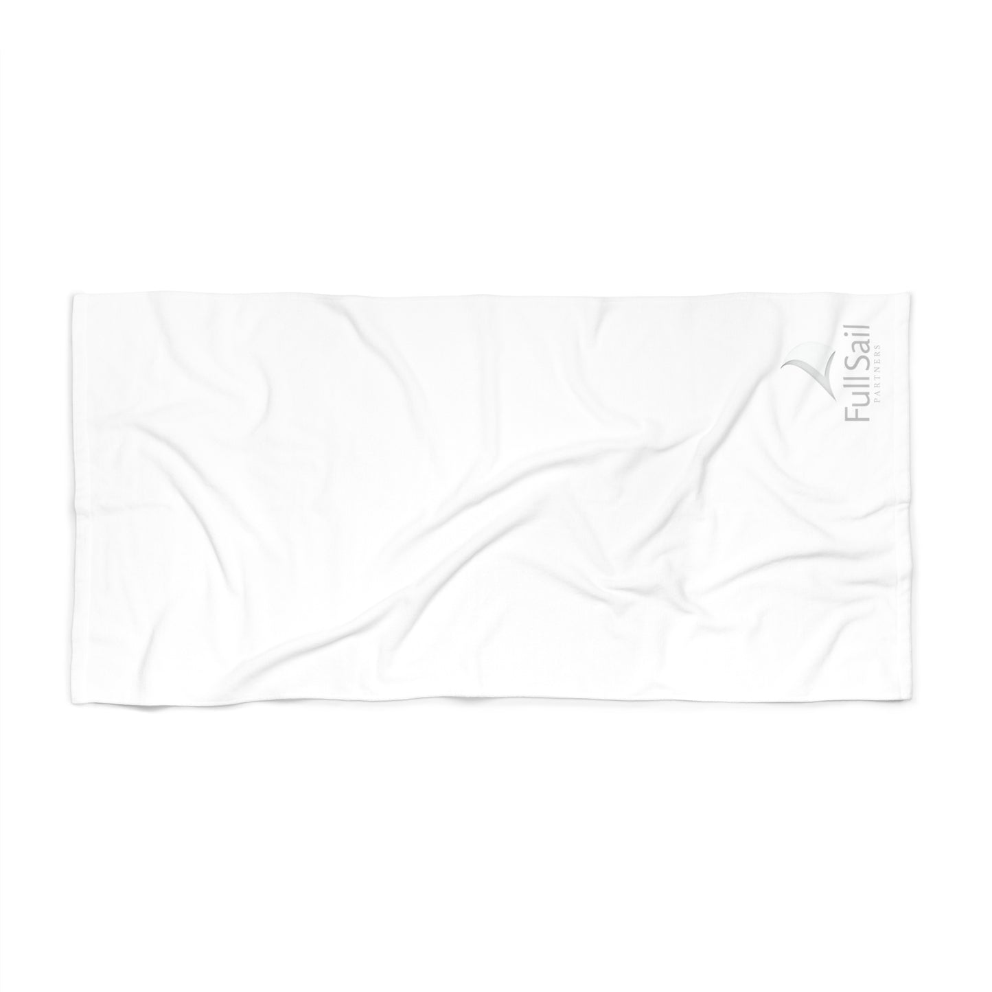 Full Sail Partners White/Grey Corner Logo Beach Towel (36"x72")