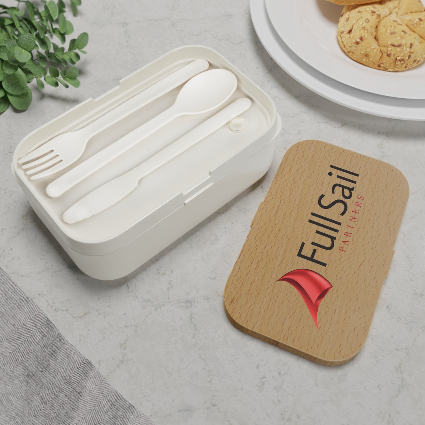 Bento Lunch Box - Full Sail Partners Logo