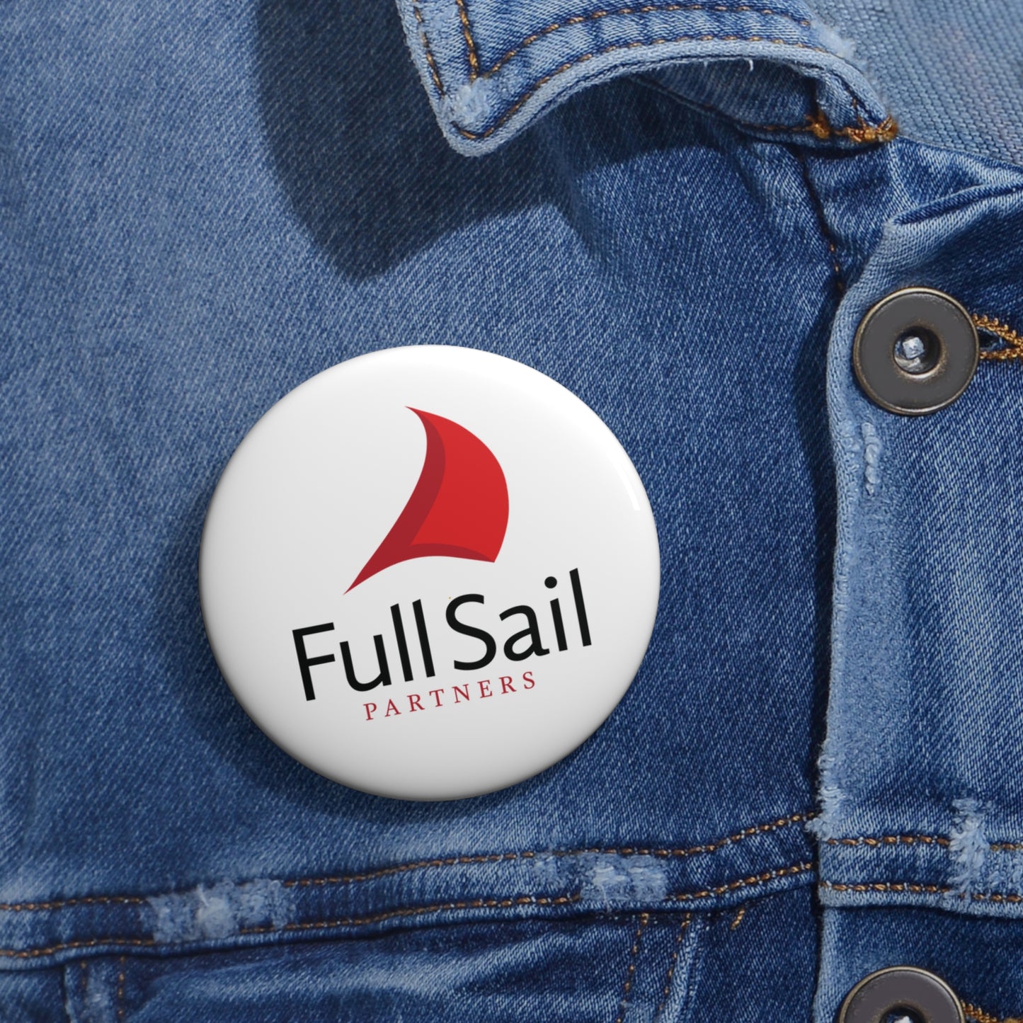Full Sail Partners Logo Custom Pin Buttons (3 sizes)