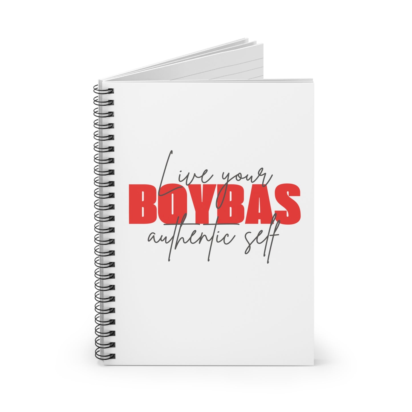 BOYBAS Spiral Notebook Ruled Line - Live Your Authentic Self