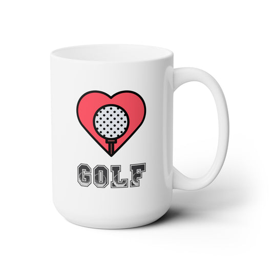 Golf Heart - Ceramic Mug 15oz