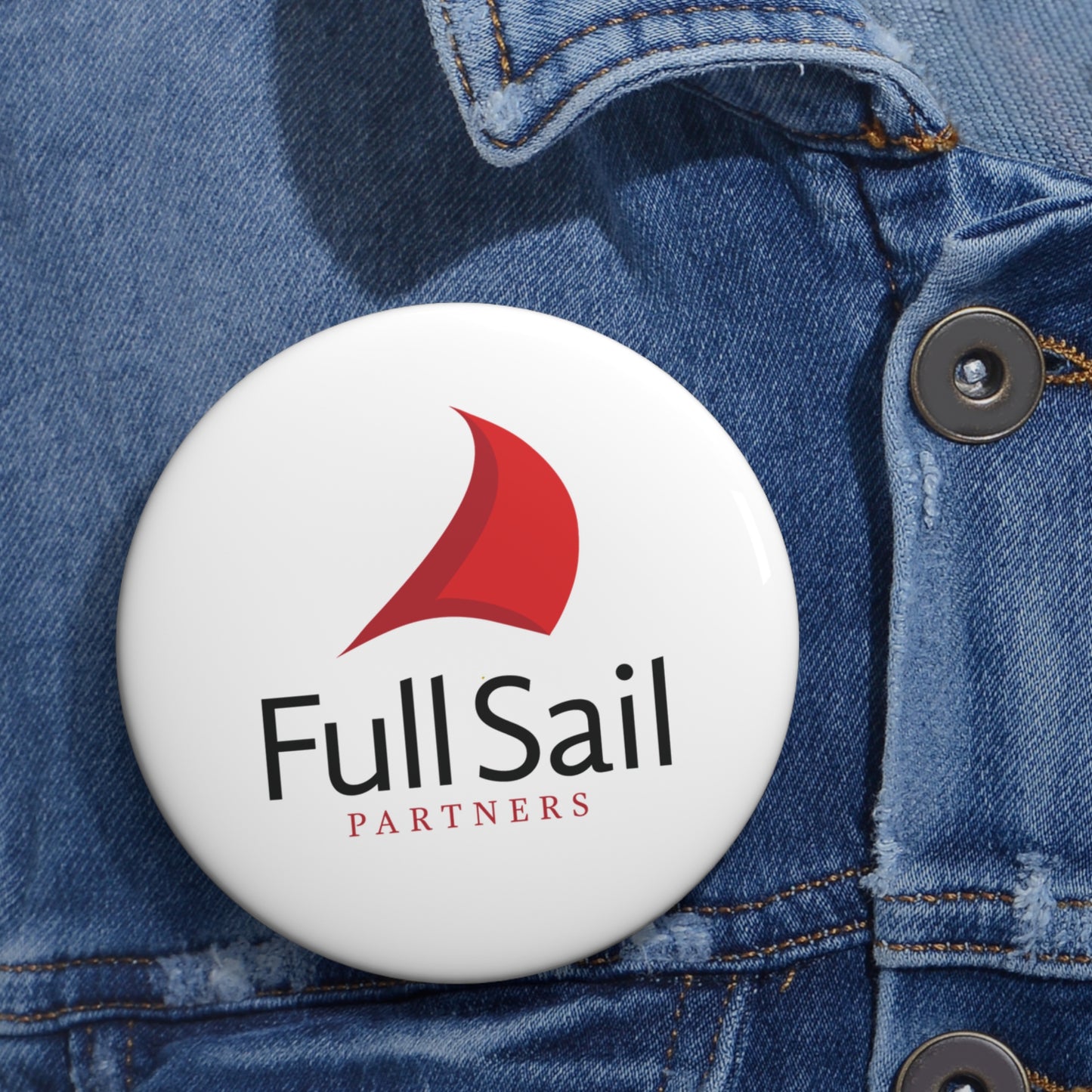 Full Sail Partners Logo Custom Pin Buttons (3 sizes)