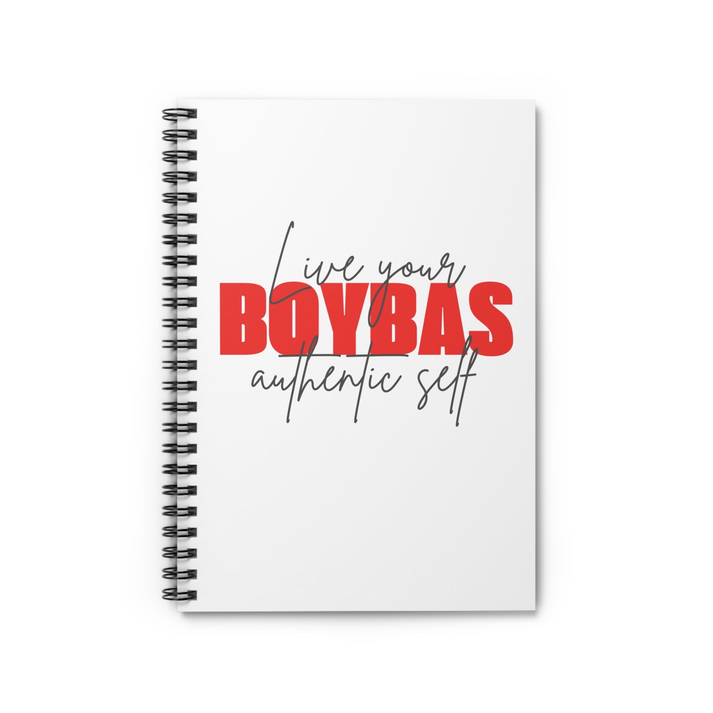BOYBAS Spiral Notebook Ruled Line - Live Your Authentic Self