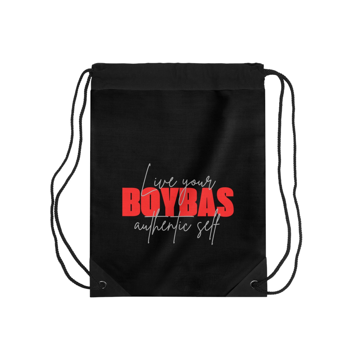 BOYBAS Live your authentic self - Drawstring Bag (black)