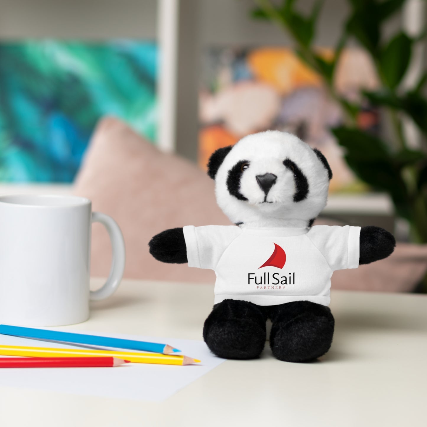 Stuffed Animals with Full Sail Partners Logo Tee (Lion, Bear, Bunny, Jaguar, Panda and Sheep)
