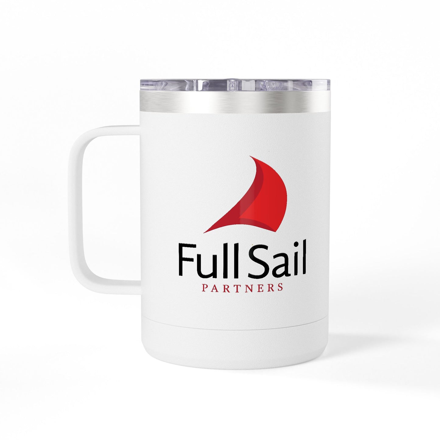 Coffee Mug Tumbler, 15oz - Full Sail Partners logo