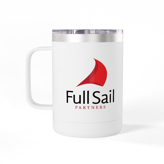 Coffee Mug Tumbler, 15oz - Full Sail Partners logo