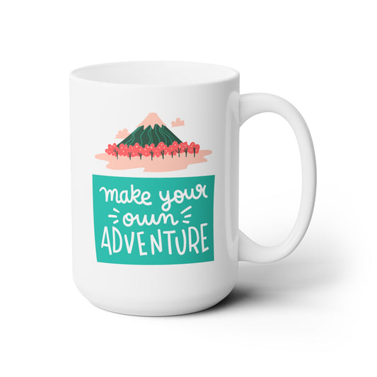 Make Your Own Adventure (pink/mint)- Ceramic Mug 15oz
