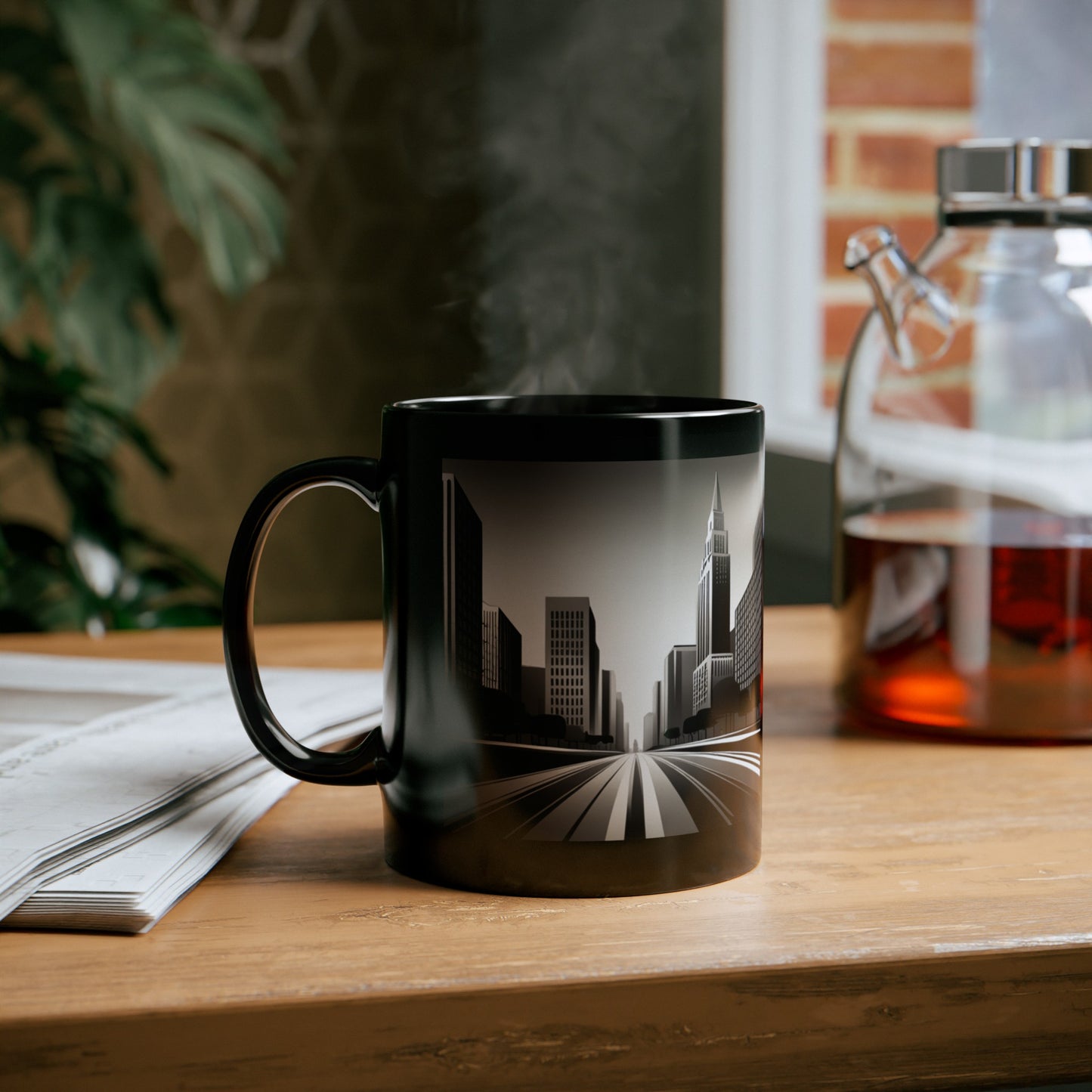 Black And White City Mug (11oz)