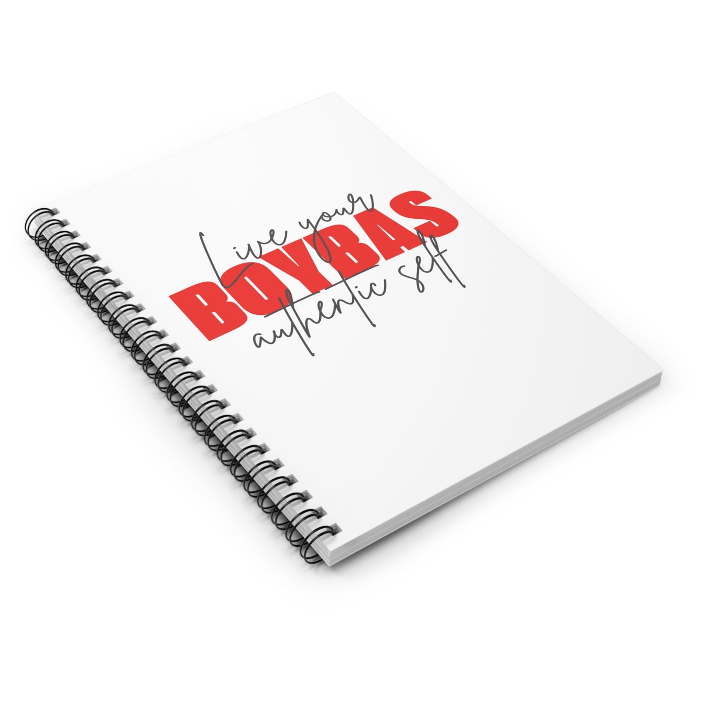BOYBAS Spiral Notebook Ruled Line - Live Your Authentic Self