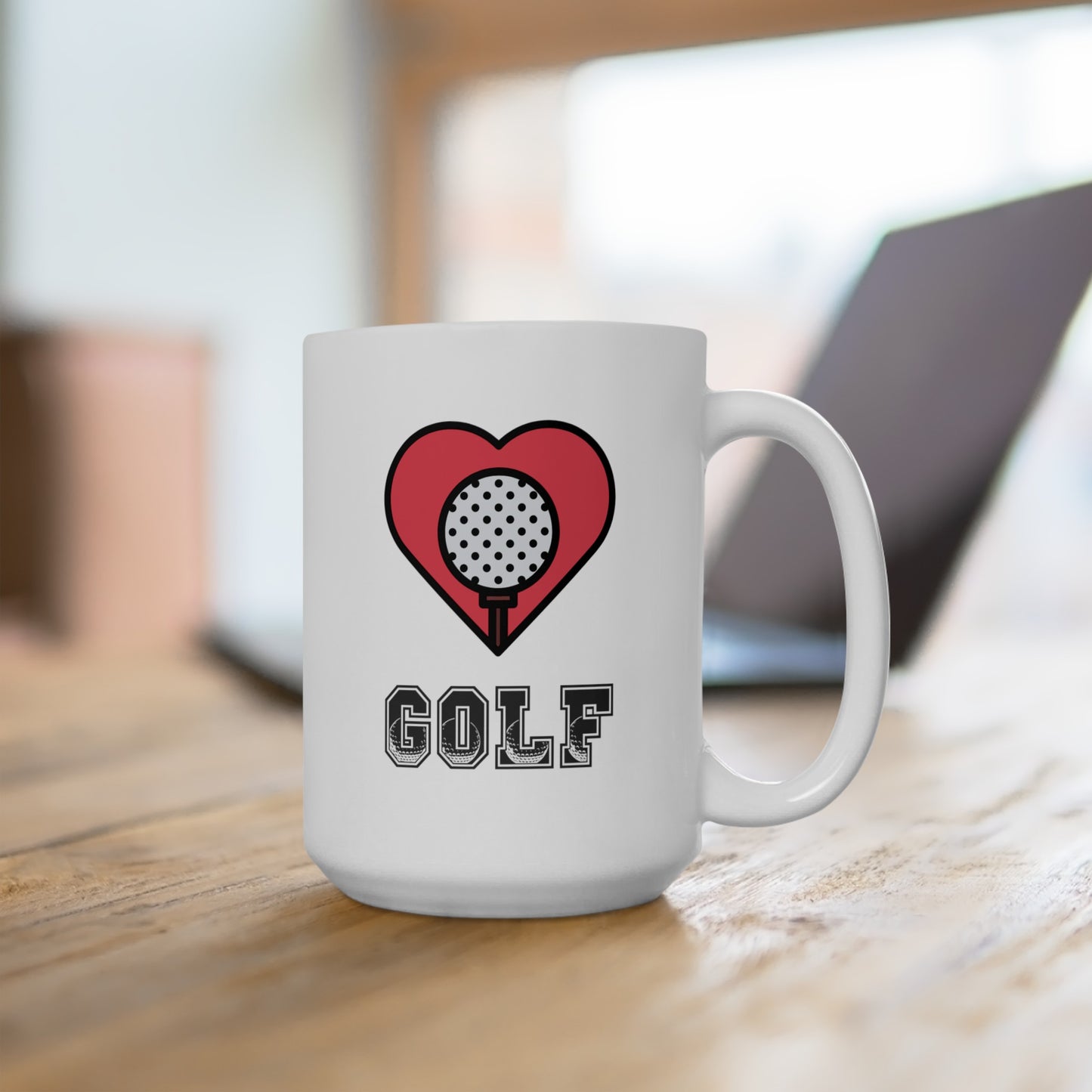 Golf Heart - Ceramic Mug 15oz