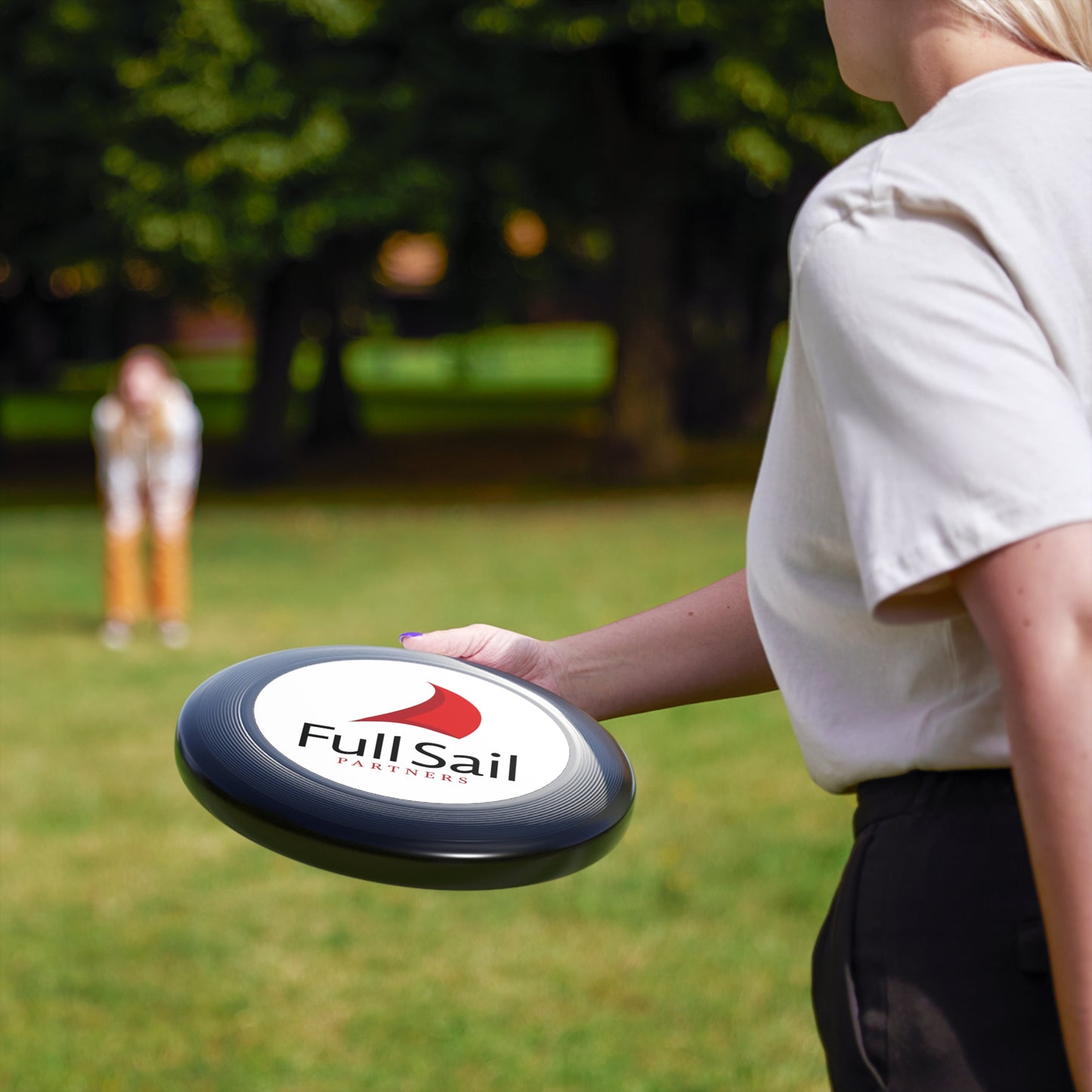 Wham-O Frisbee with Full Sail Partners Logo