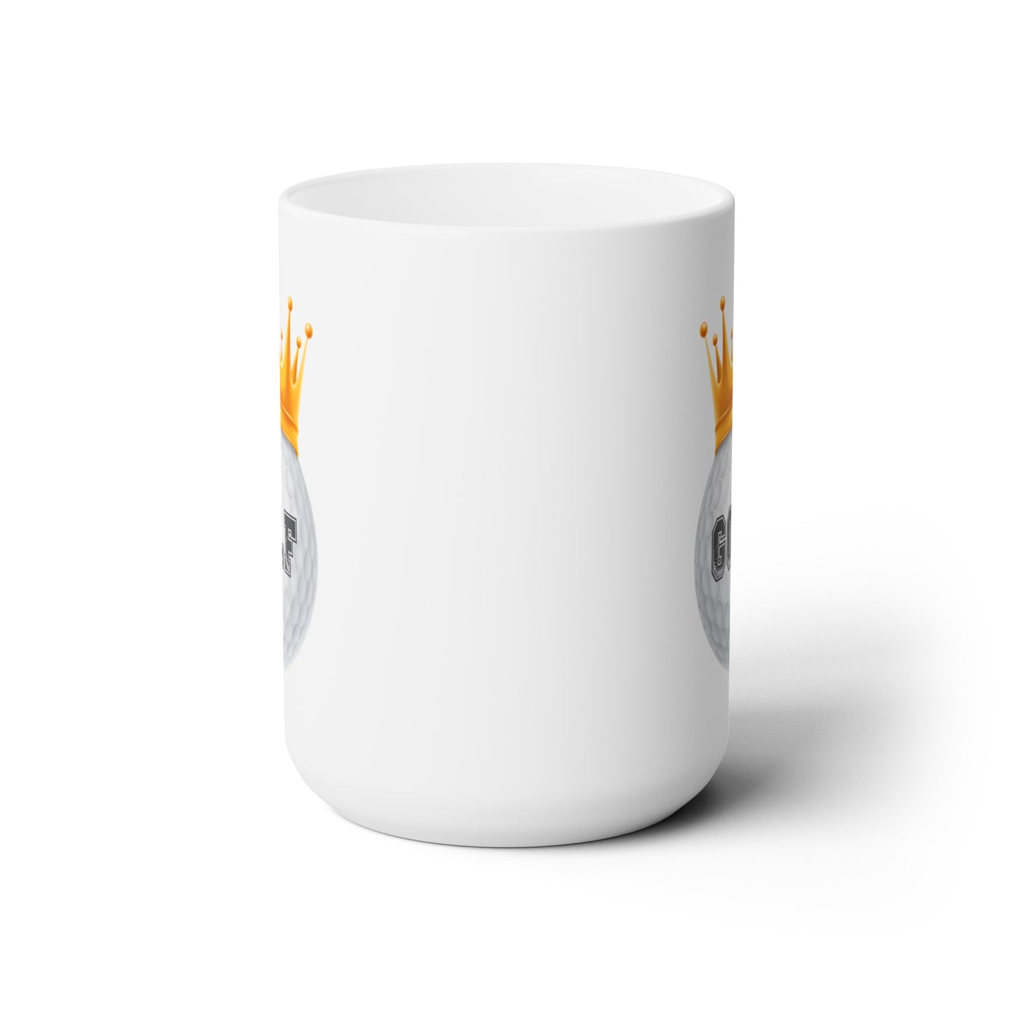 Golf Ball with Crown - Ceramic Mug 15oz