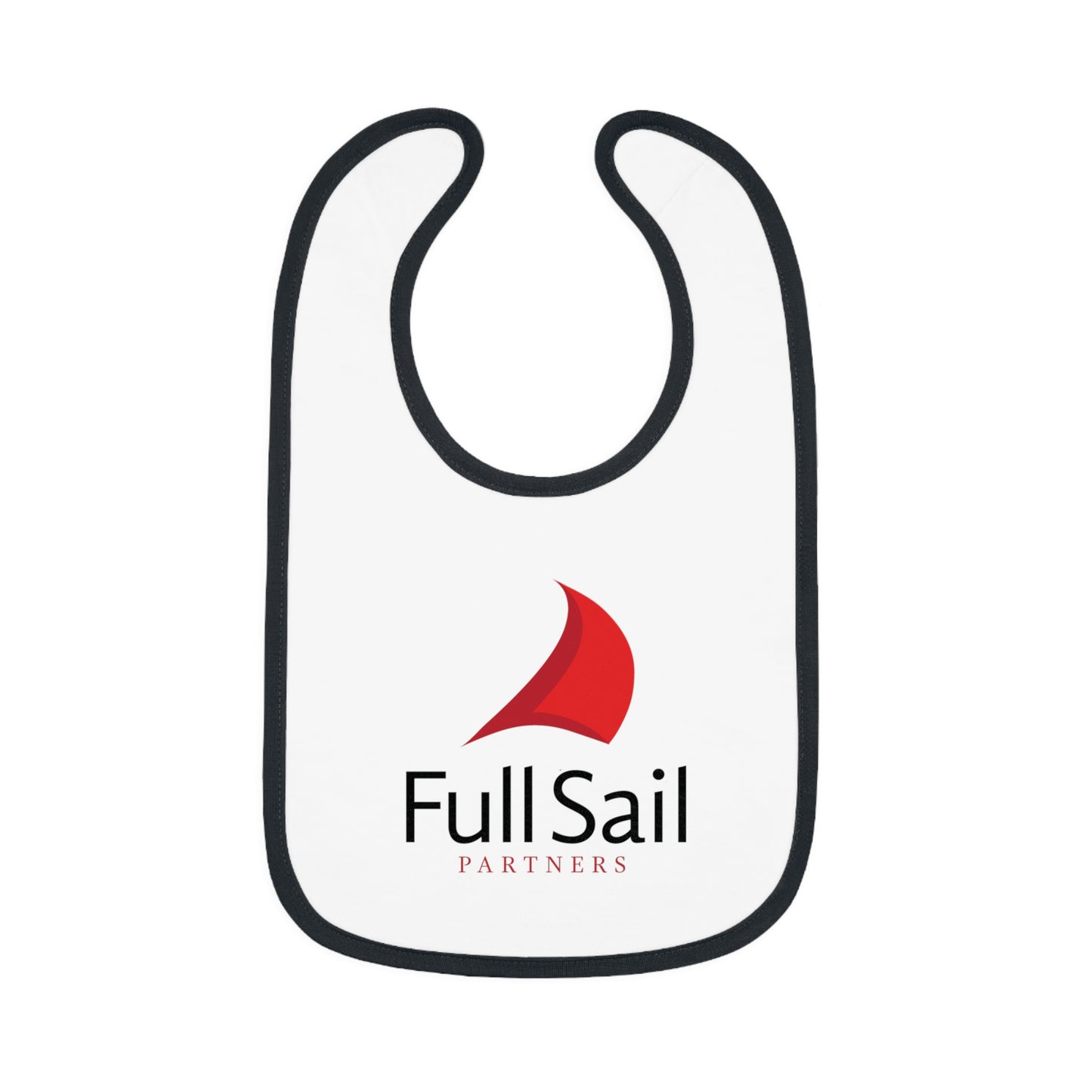 Baby Contrast Trim Jersey Bib with Full Sail Partners Logo (Trim: black, red)