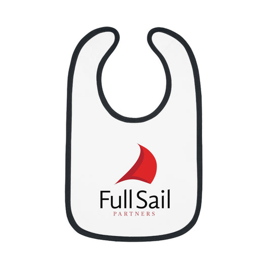 Baby Contrast Trim Jersey Bib with Full Sail Partners Logo (Trim: black, red)