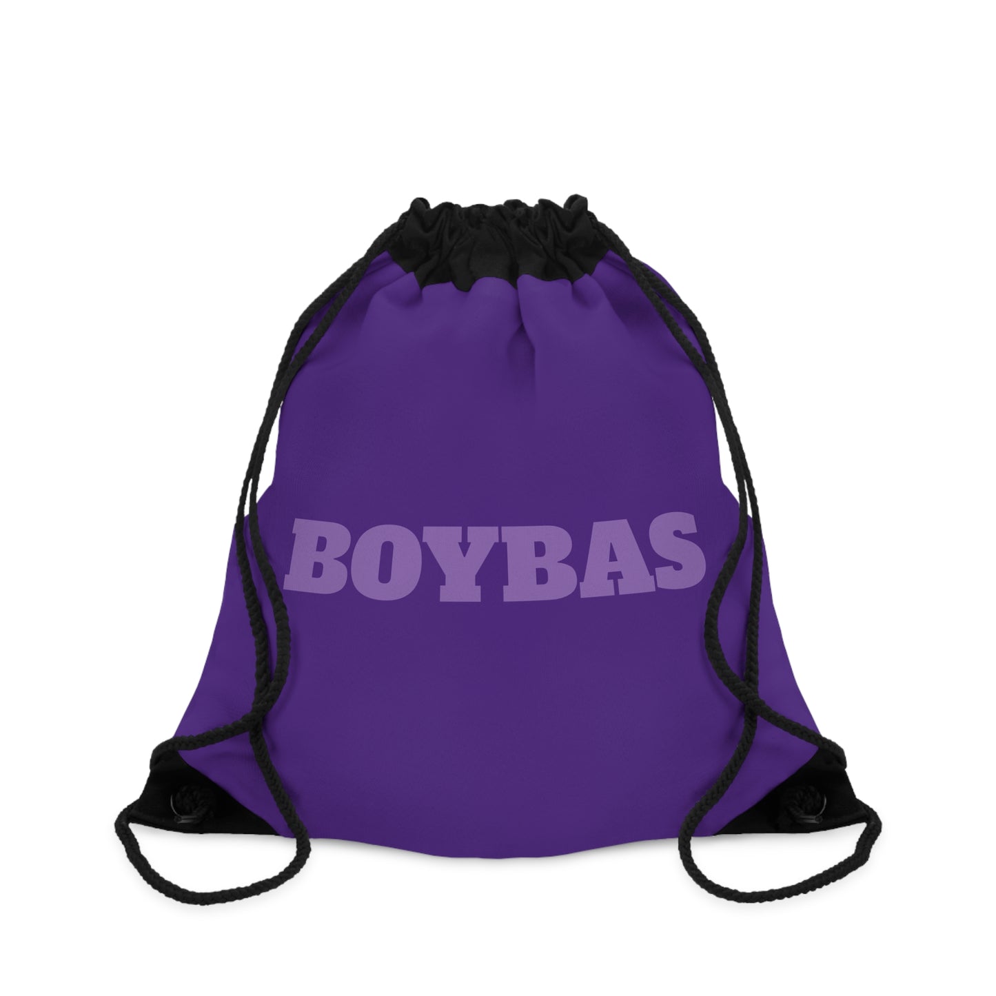 Drawstring Bag - BOYBAS (purple bag with light purple logo)