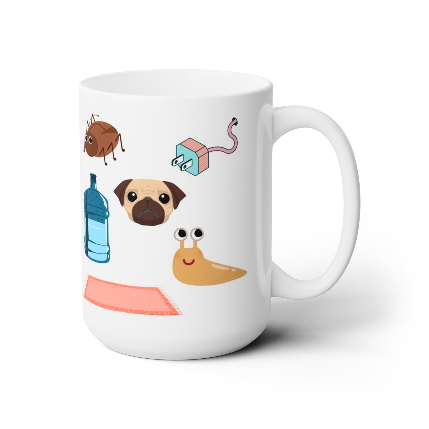 The Pug Bug Jug Plug Rug Slug Mug - Ceramic Mug 15oz