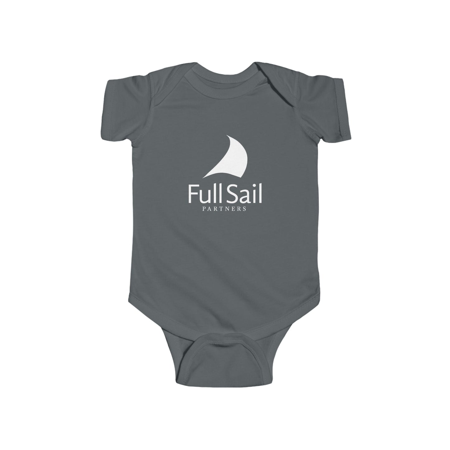 Infant Fine Jersey Bodysuit with Full Sail Partners Logo (black, charcoal)