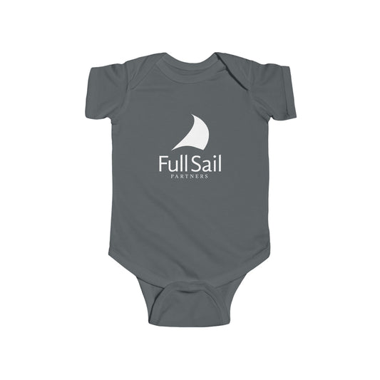 Infant Fine Jersey Bodysuit with Full Sail Partners Logo (black, charcoal)
