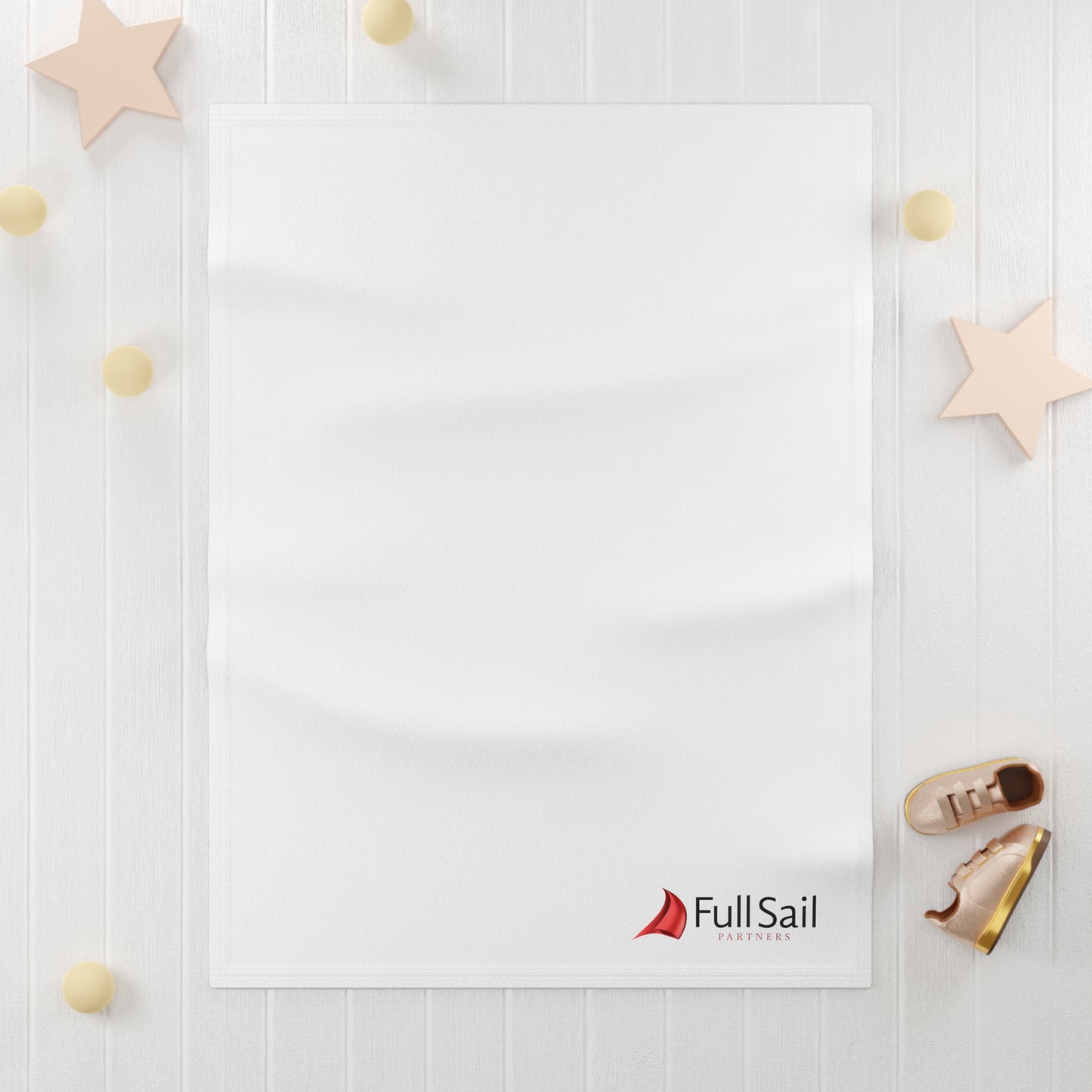 Soft Fleece Baby Blanket with Full Sail Partners Logo