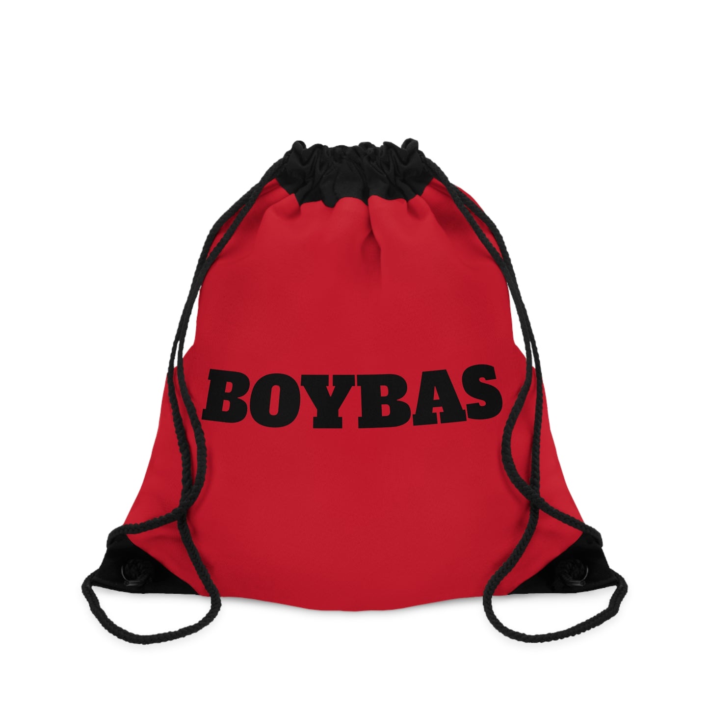 Drawstring Bag - BOYBAS (red bag with black logo)