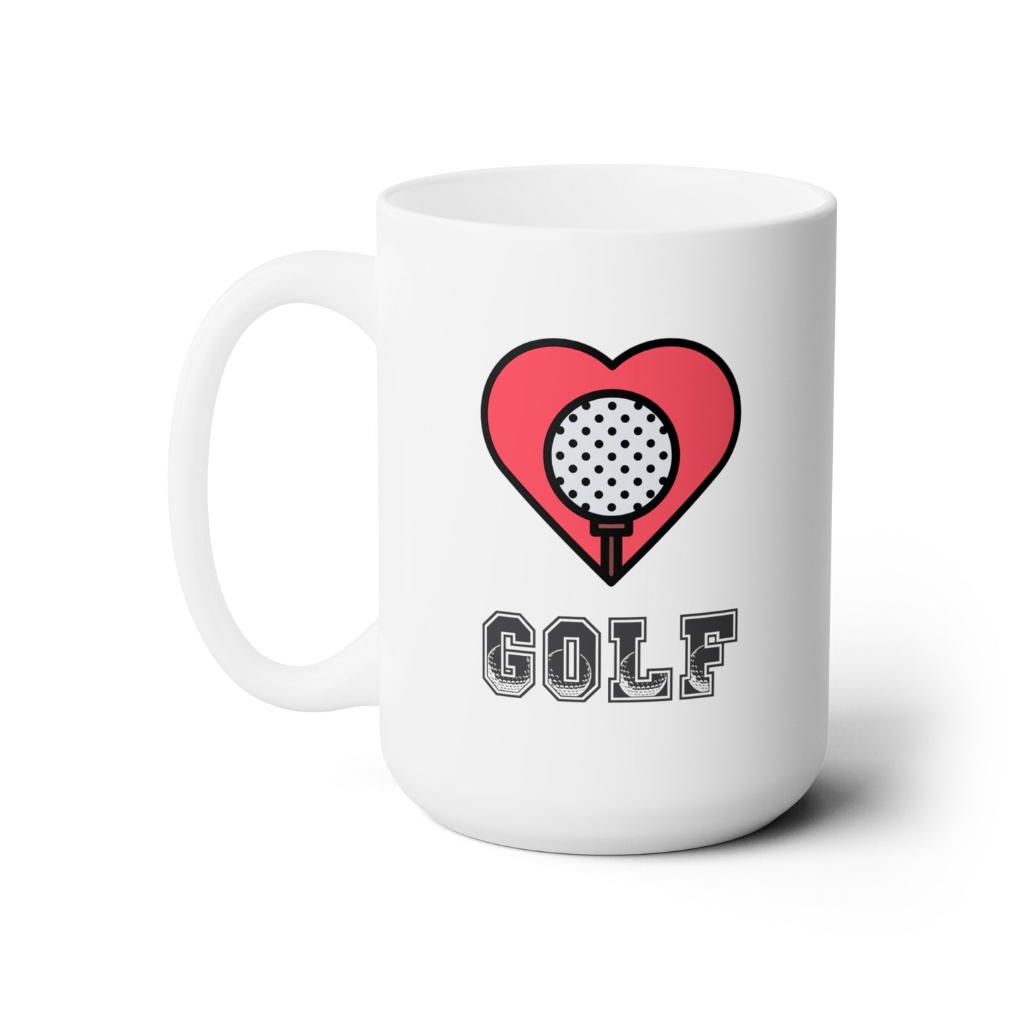 Golf Heart - Ceramic Mug 15oz