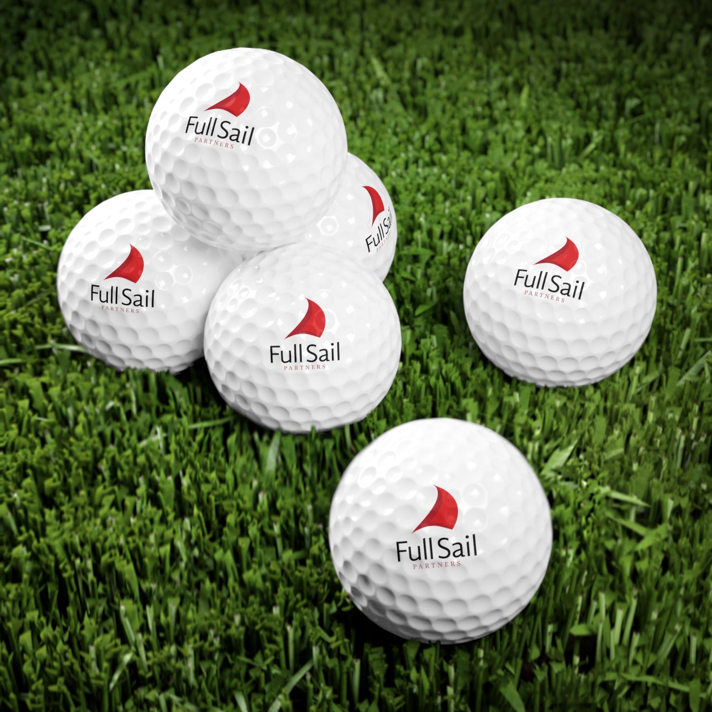 Golf Balls, 6pcs, with Full Sail Partners Logo