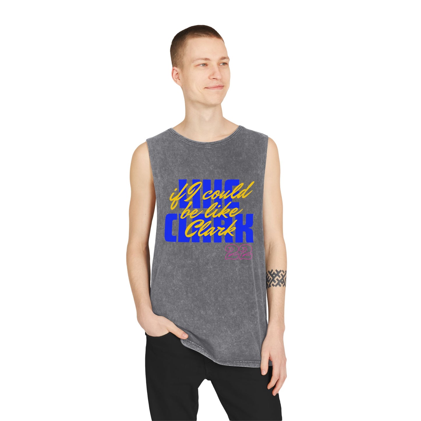 Like Clark 22 - Unisex Stonewash Tank Top
