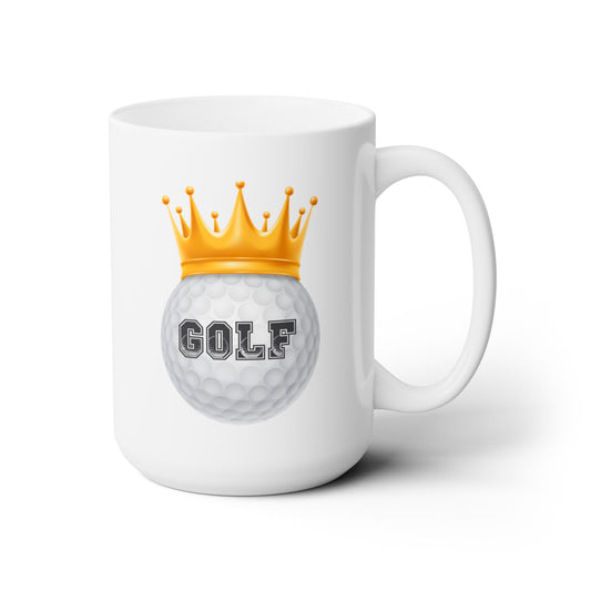 Golf Ball with Crown - Ceramic Mug 15oz