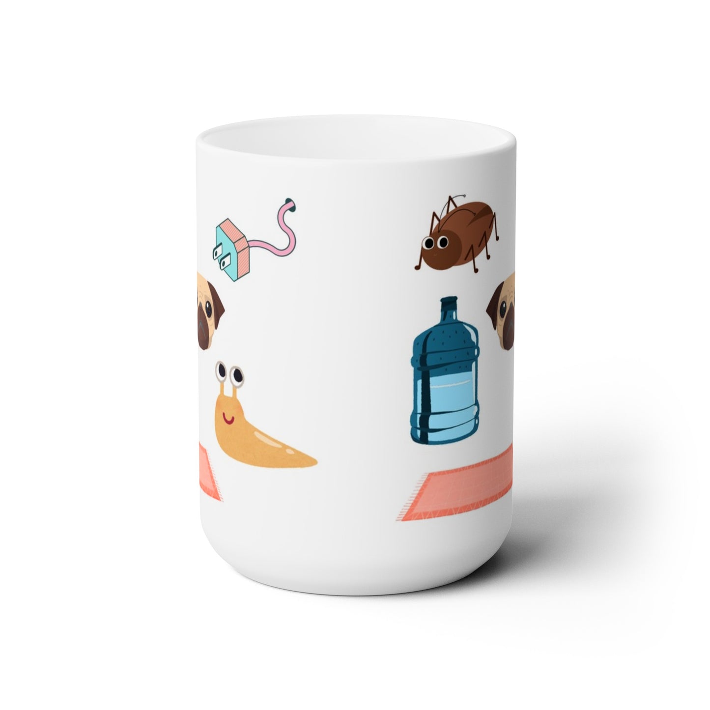 The Pug Bug Jug Plug Rug Slug Mug - Ceramic Mug 15oz