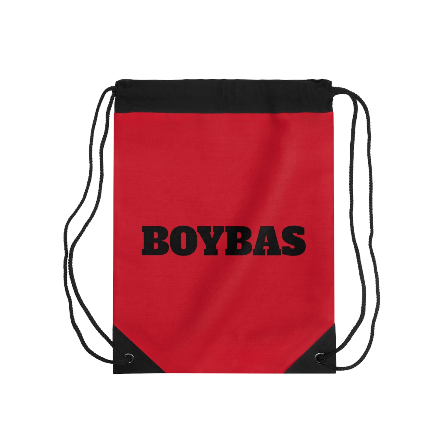 Drawstring Bag - BOYBAS (red bag with black logo)