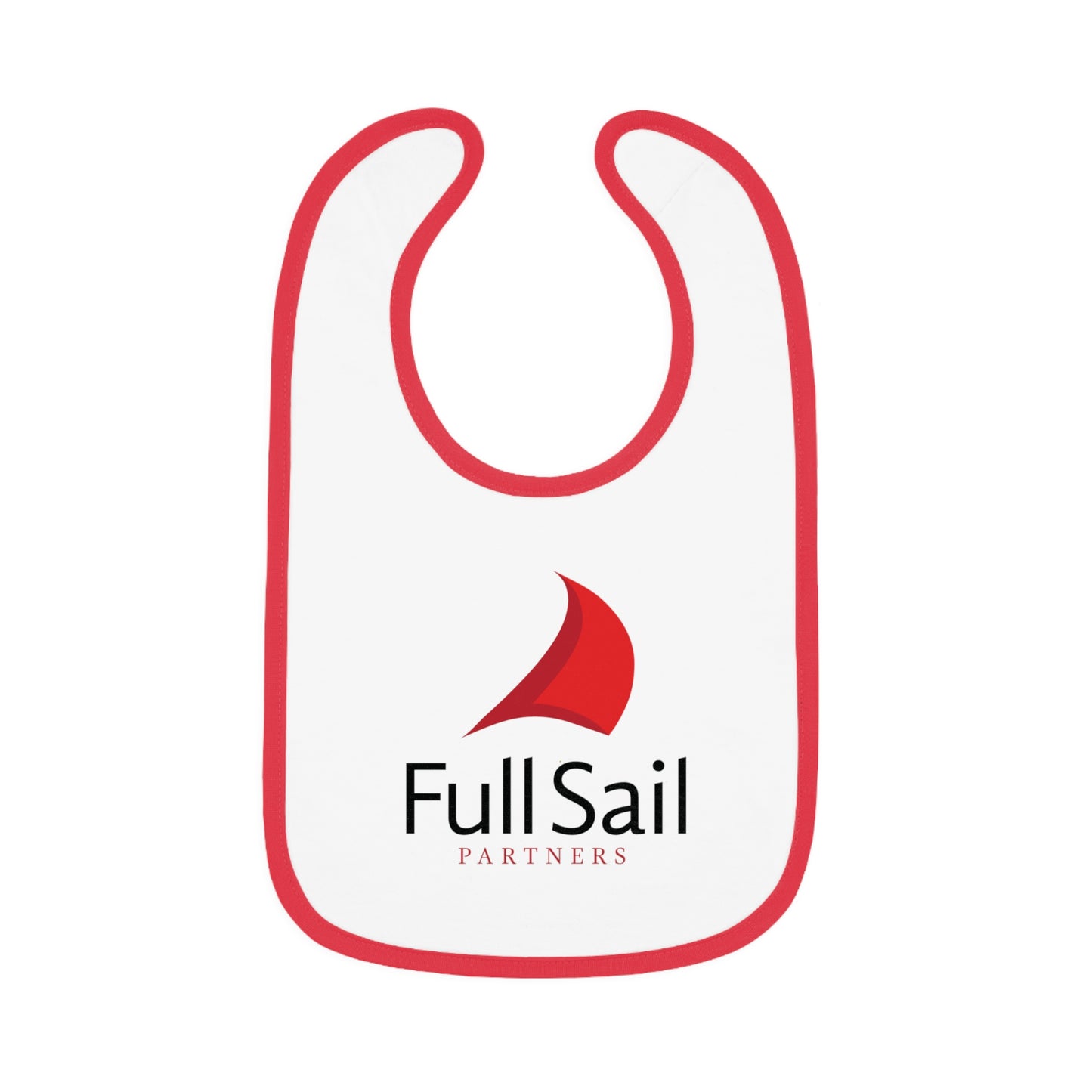 Baby Contrast Trim Jersey Bib with Full Sail Partners Logo (Trim: black, red)