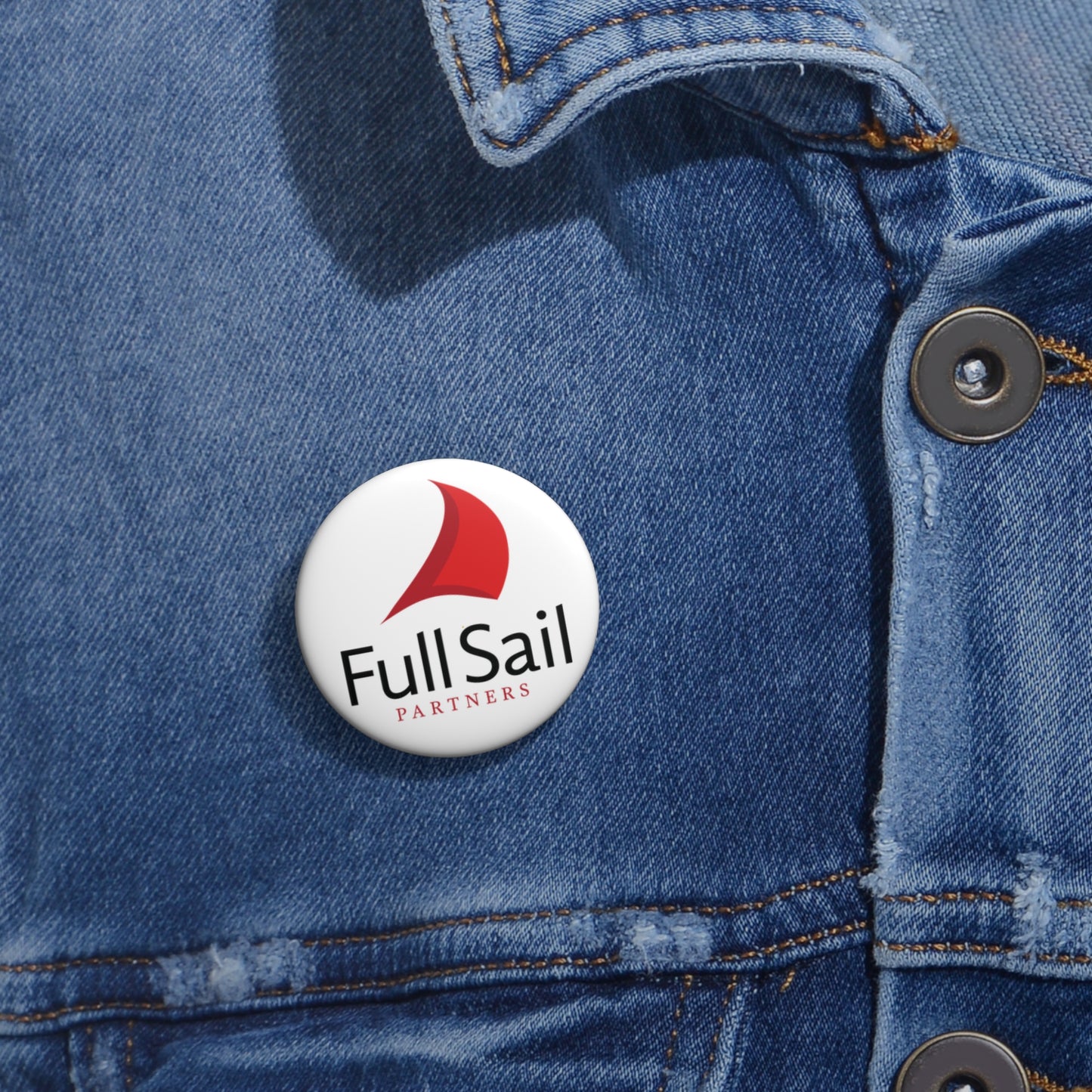 Full Sail Partners Logo Custom Pin Buttons (3 sizes)