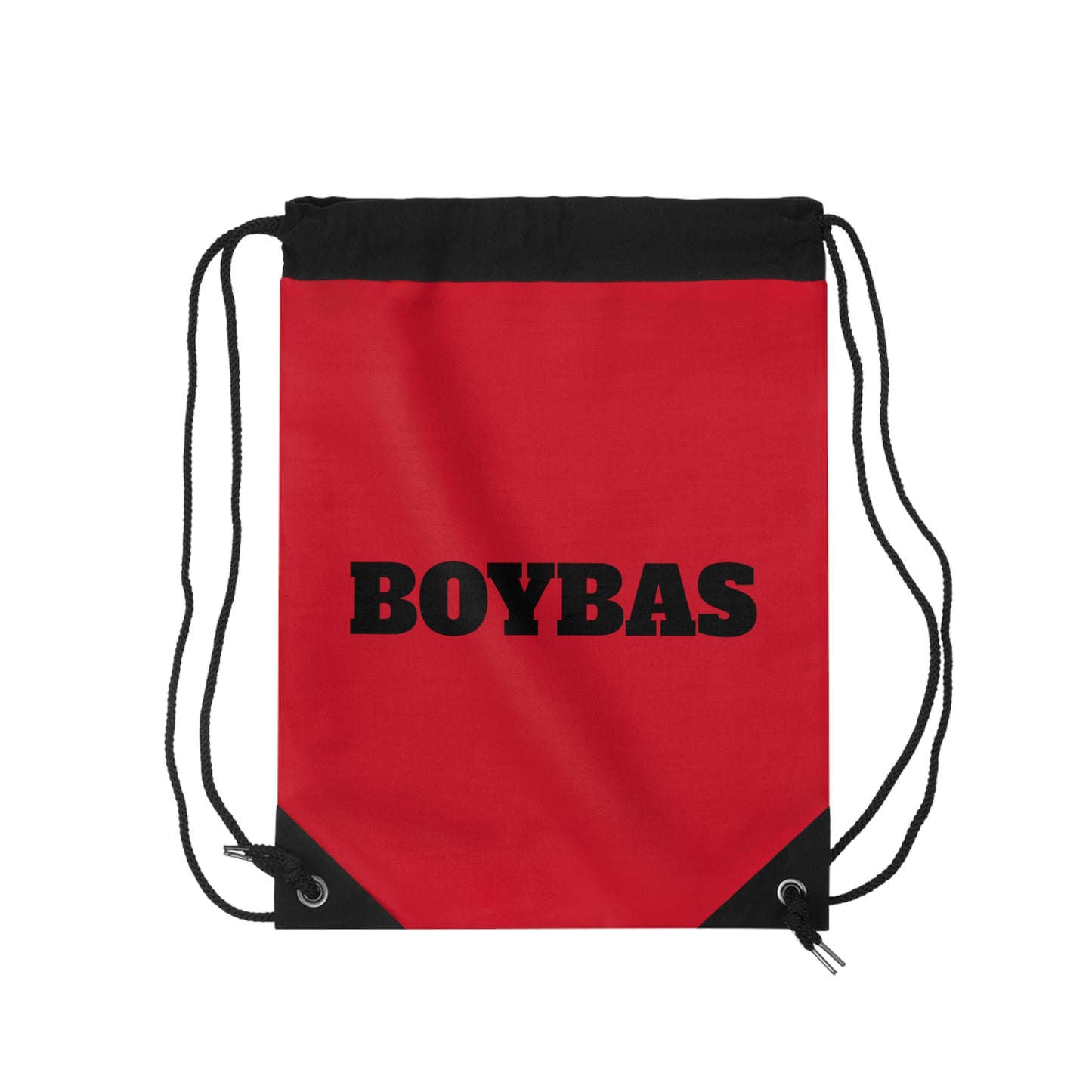 Drawstring Bag - BOYBAS (red bag with black logo)