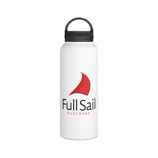 Full Sail Partners Logo Stainless Steel Water Bottle, Handle Lid