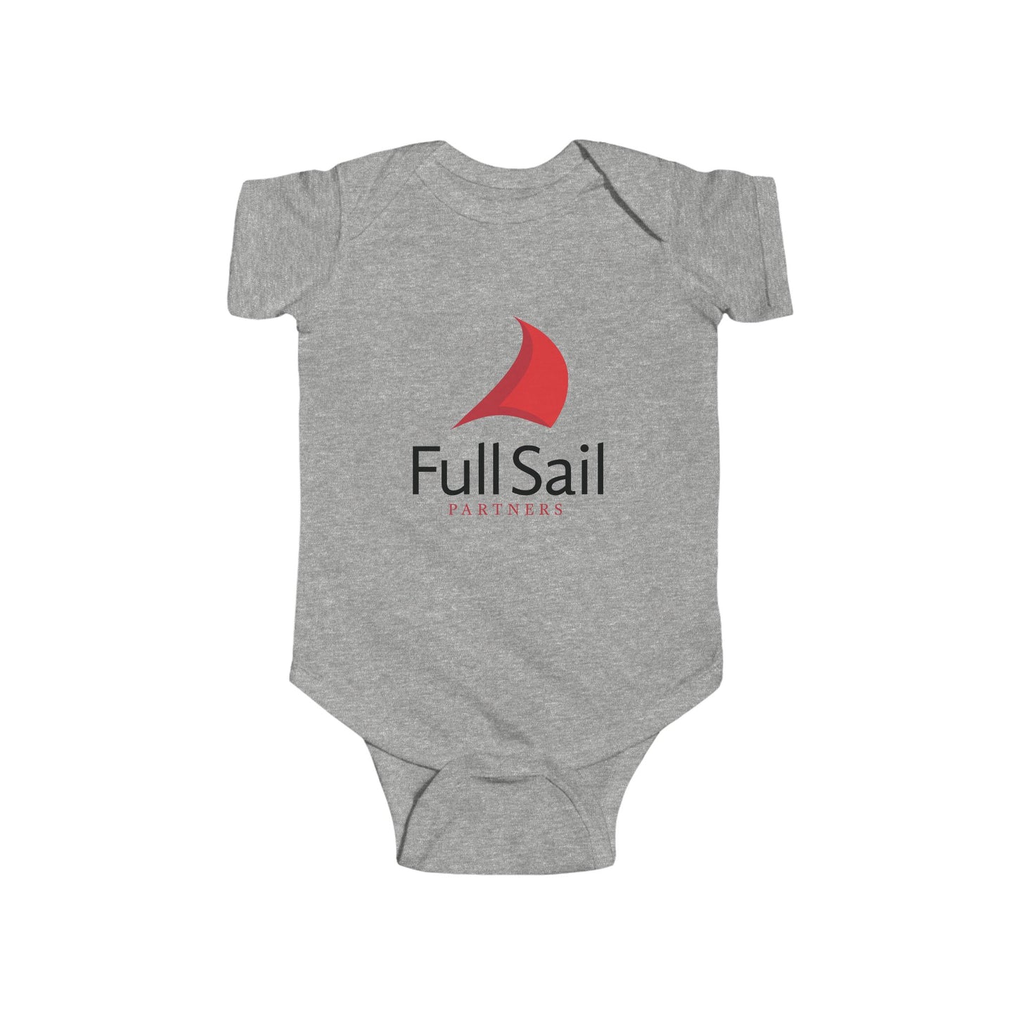 Infant Fine Jersey Bodysuit with Full Sail Partners Logo (white, heather)