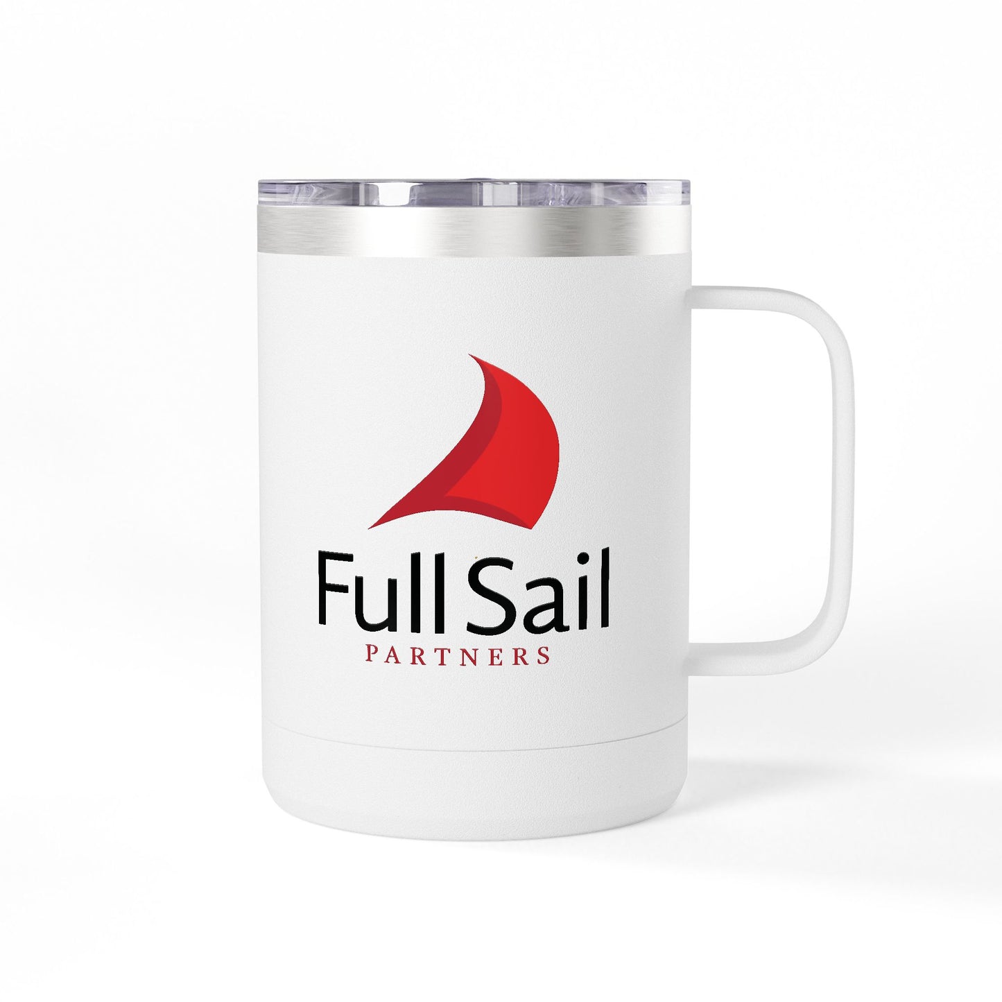 Coffee Mug Tumbler, 15oz - Full Sail Partners logo
