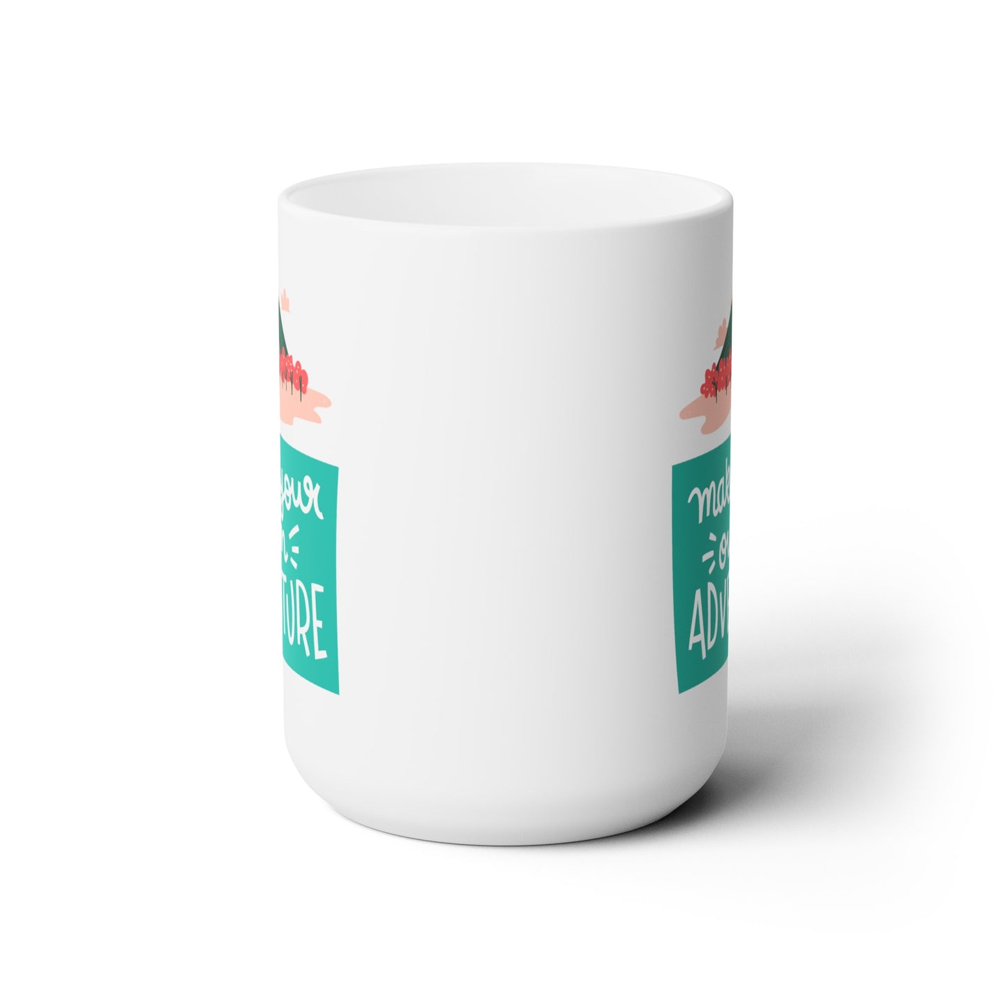 Make Your Own Adventure (pink/mint)- Ceramic Mug 15oz